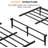 Bed Frame Full Size, Modern Platform Bed Frame With Rattan Headboard Metal Slat Support Bed Frame With Storage-Oak Full