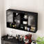 Armoire murale en verre 47,25 po à quatre portes, murale, convenant à la cuisine, au salon et à la salle de bain-1427514025