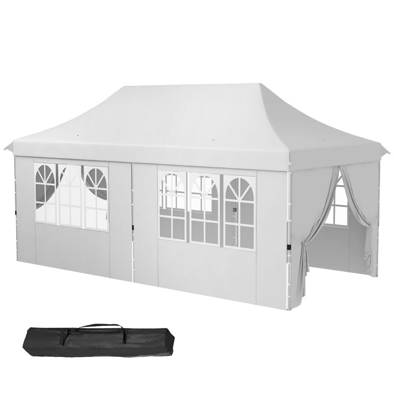 Auvent escamotable en acier, Blanc
