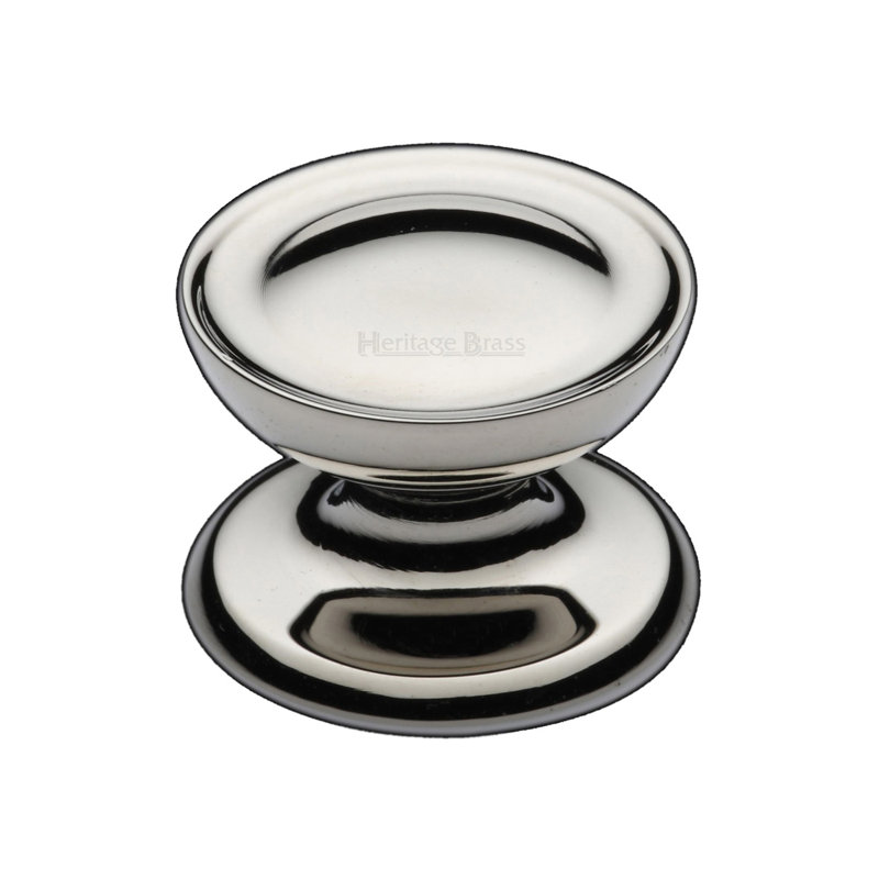 Heritage Brass Cabinet Knob Surrey Design, 3.8cm, Polished Nickel Finish