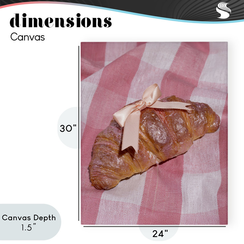 Glam Ribbon Croissant Canvas, conception par Lish Creative, 30 x 24