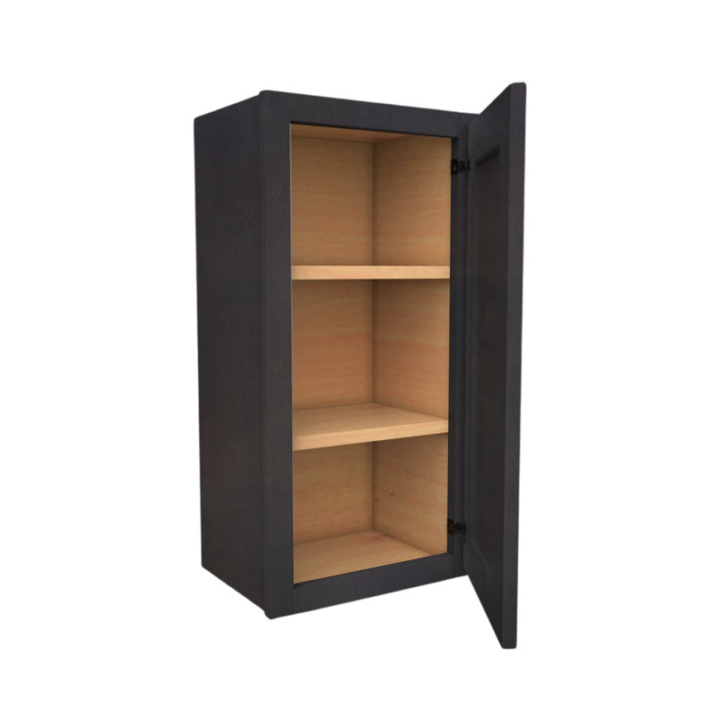 Armoire murale à une porte avec 2 tablettes W1530, H 30 po x l 12 po x P 12 po, Shaker ardoise moderne