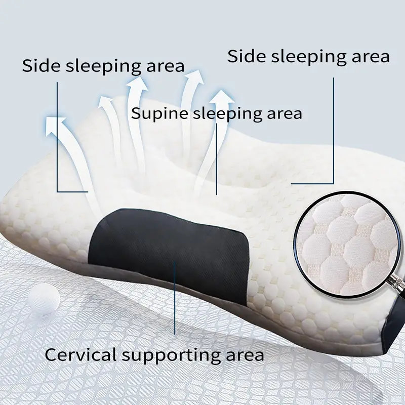 Oreiller ergonomique en mousse à mémoire de forme pour un confort de sommeil ultime - idéal pour les personnes qui dorment sur le côté ou sur le dos