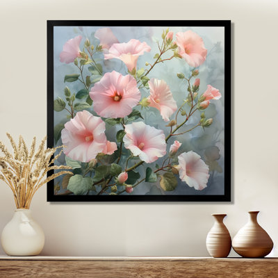 Rose, vert, délicat, branche, Morning Glory, reproduction d'art mural