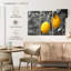Ensemble de 3 citrons pop sur toile-1242742182