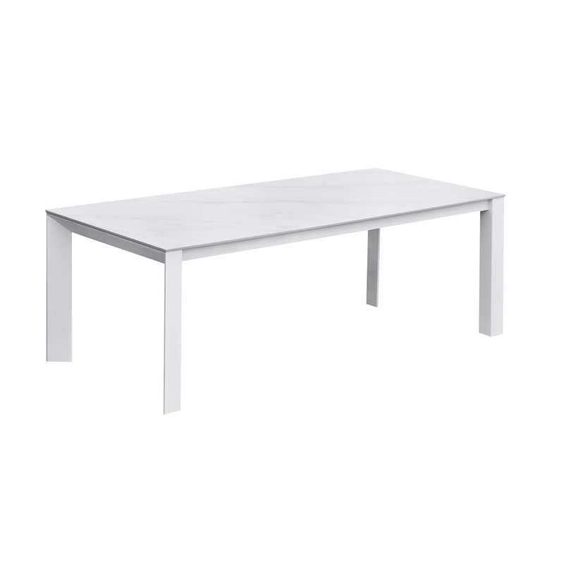 Dealie Outdoor Aluminum Dining Table, White