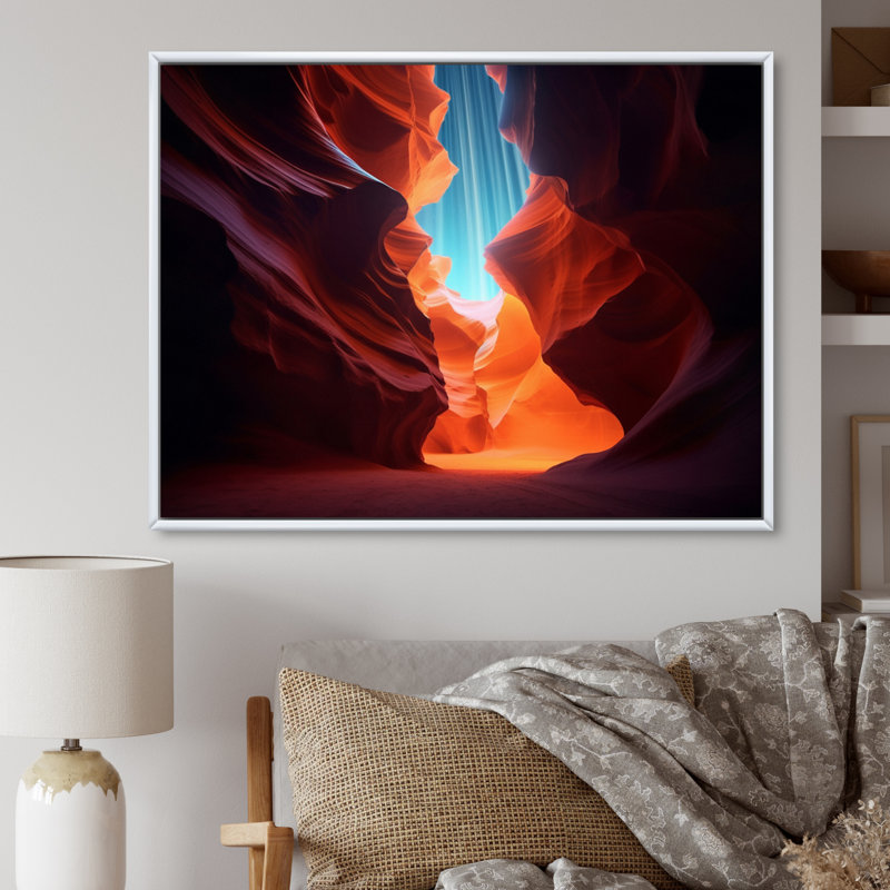 «Upper Antelope Canyon IV», reproduction sur toile, H 12 po x l 20 po x P 1 po, Cadre flottant blanc