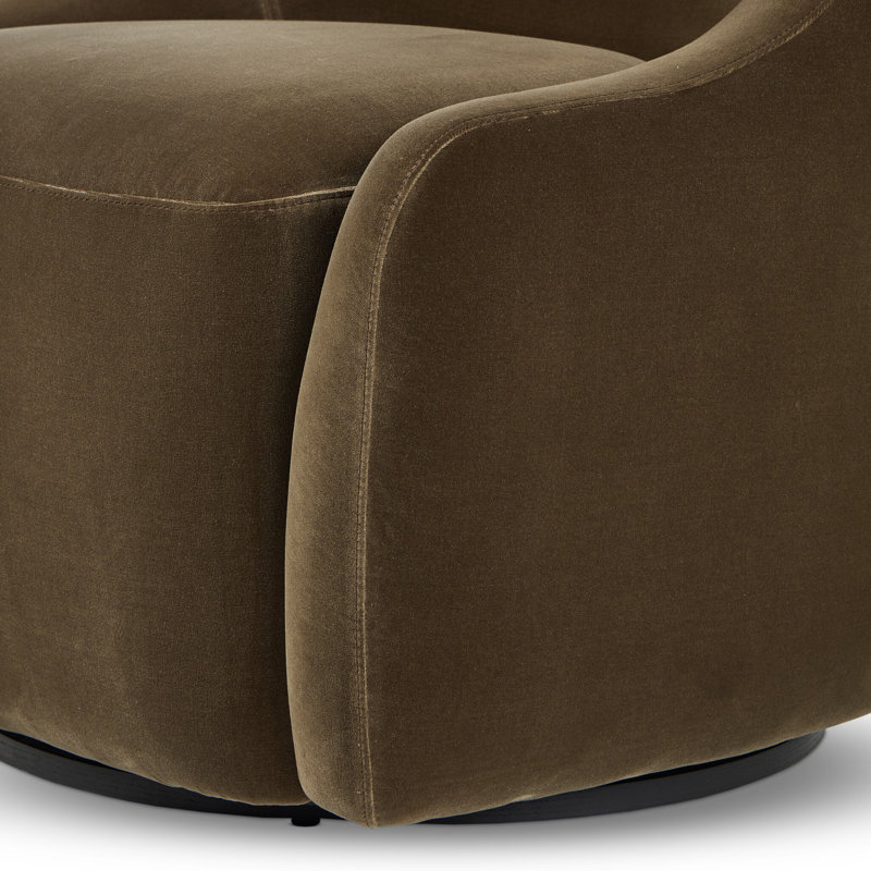 Levi Swivel Barrel Chair, Surrey Olive