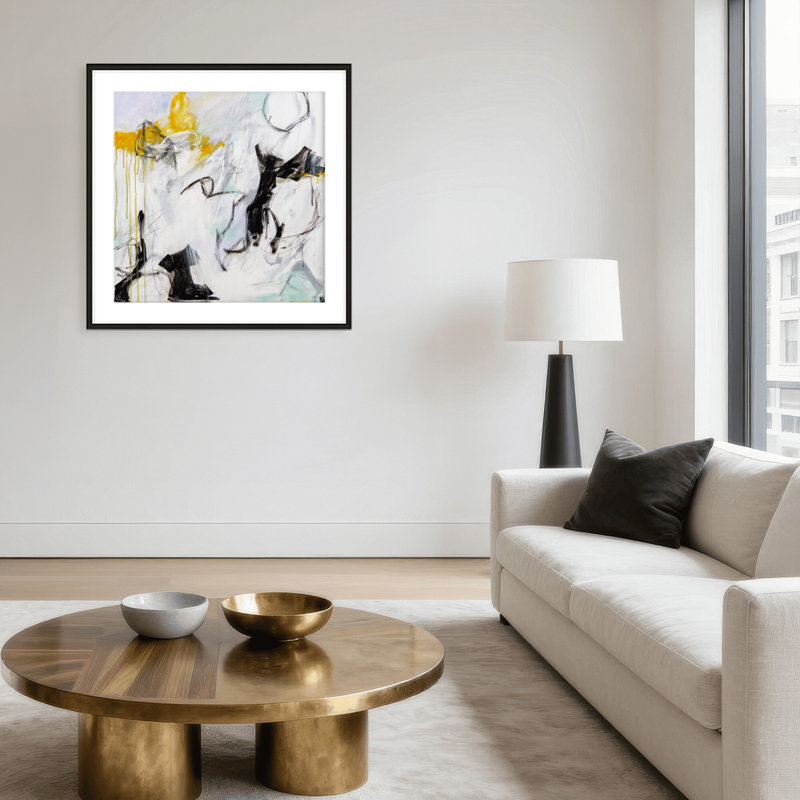 Little Black Dress Print by Patricia Schwimmer, Framed Matted Print, Black, 12" H x 12" W x 1.125" D