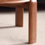 Table basse ronde en bois massif rétro minimaliste