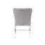 Ensemble de 2 chaises d'appoint en velours gris clair et finition chromée Daire