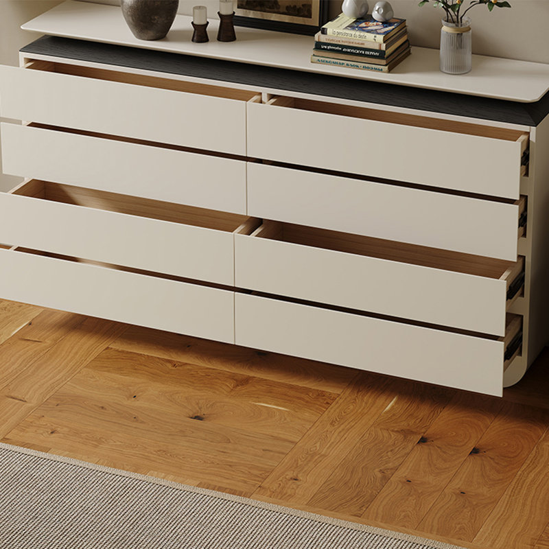 Modern Simple Cream Style Accent Cabinet