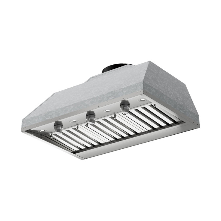 Outdoor Custom Insert for a 36" Wide Custom Grill Hood, 1200 CFM, LED Lights, Pro Baffle Filters