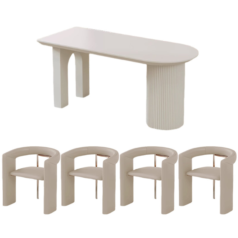 Modern Simple Rock Slab Multi-functional Table, 29.52"H x 55.11"L x 31.49"W