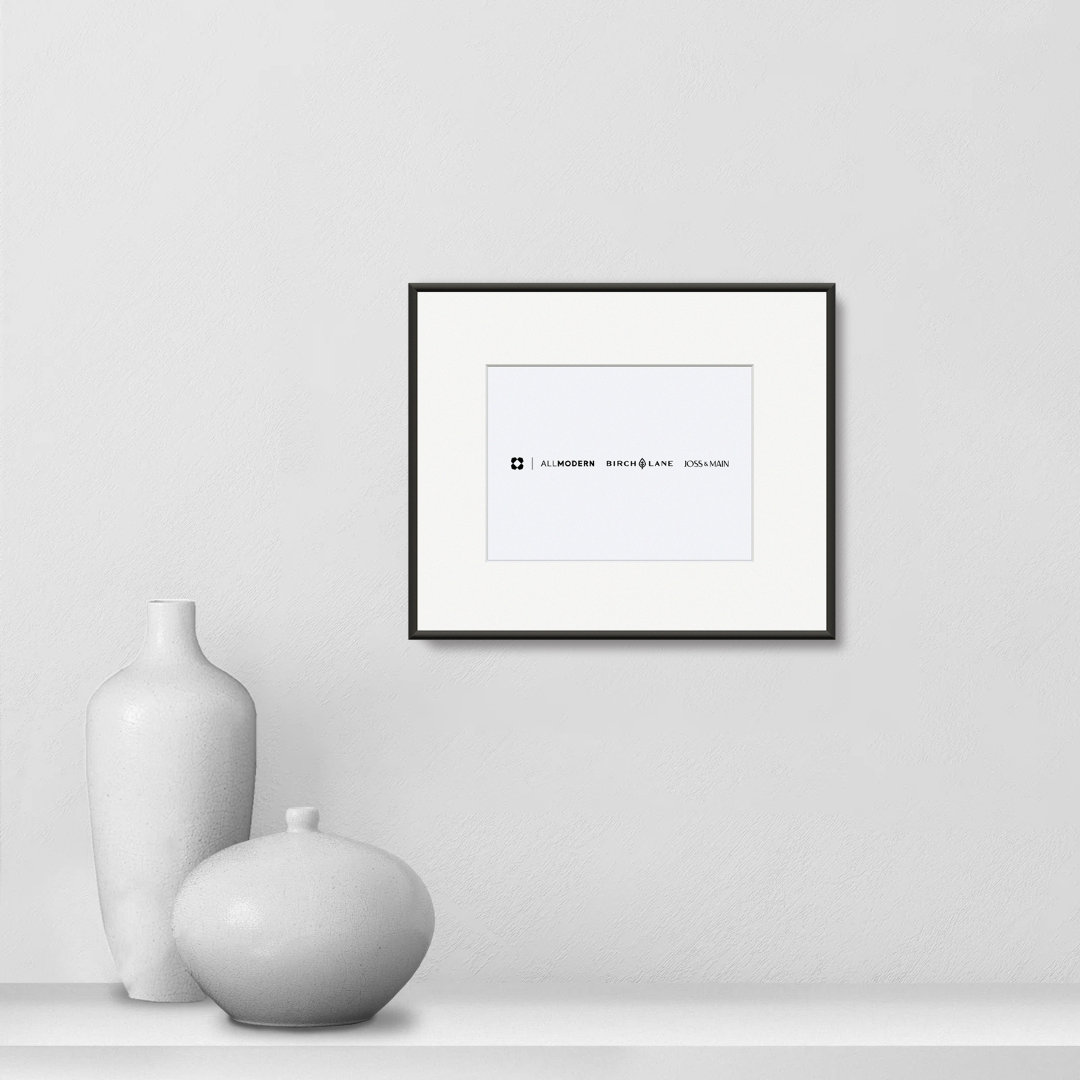 Feronia Metal Picture Frame with Mat, Black, 7" x 5"