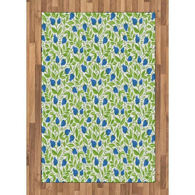 Fruits High Density Long Fiber Poly Threads Decorative Area Rug Carpet, Rectangle 4' x 5'8"