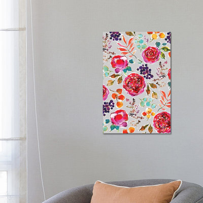 BloomsI 1 Piece Wrapped Canvas Wall Art