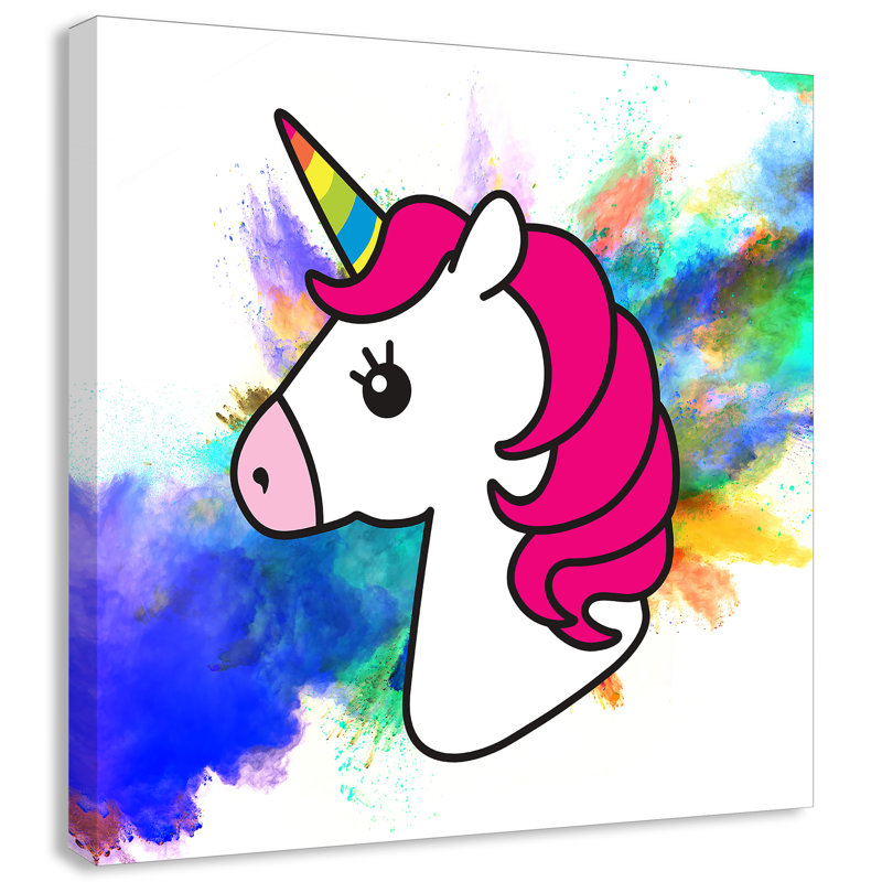 Art sur toile licorne arc-en-ciel, H 24 po x l 24 po x P 1,5 po, Canevas