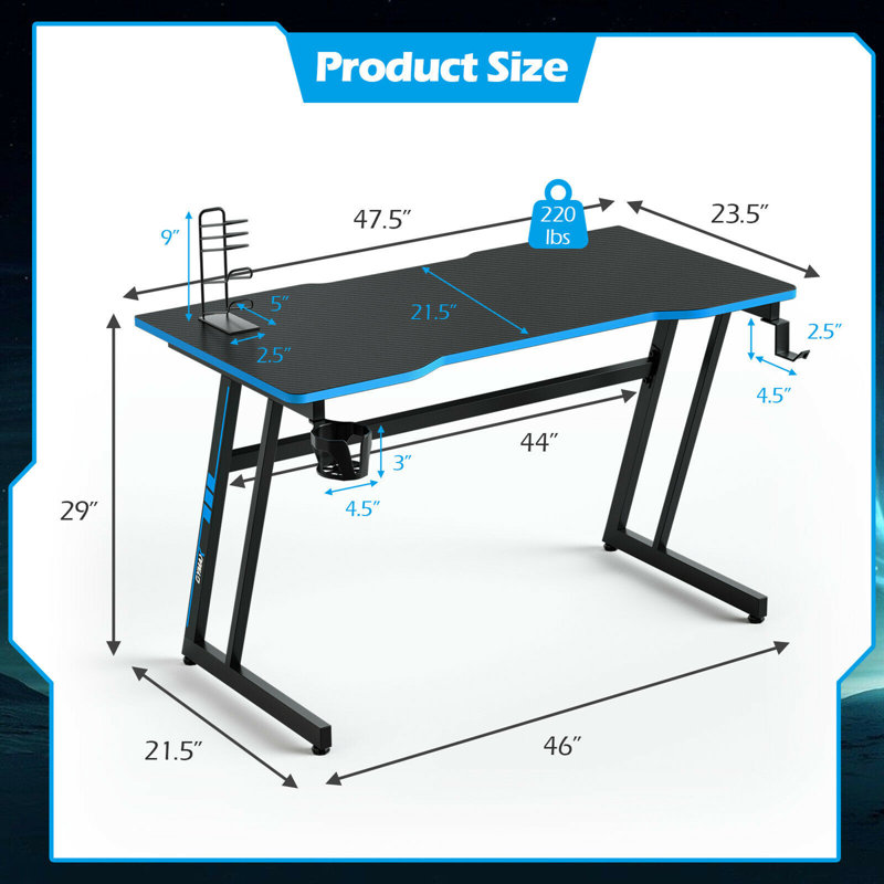 Bureau debout Chelsei, Bleu