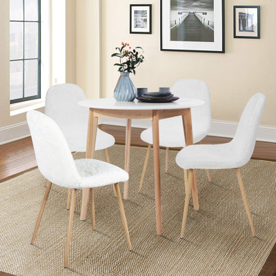 Singh Round Solid Wood Base Dining Table