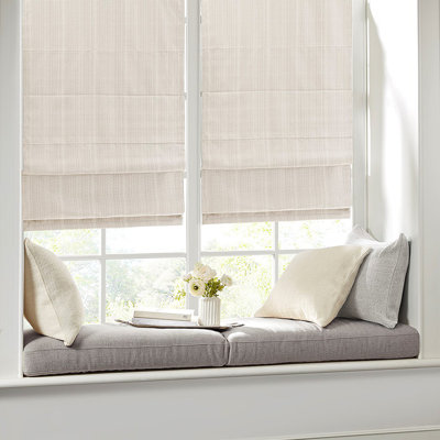 Basketweave Room Darkening Cordless Roman Shade Curtain Living Room Curtain Window Curtain