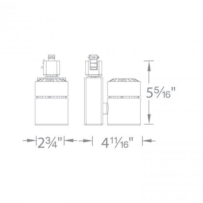 Exterminator II Track Head, 2700K/85, Black, Flood