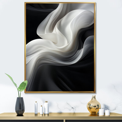 «White Black Abstract Turbulence - Wind Turbines», art sur toile