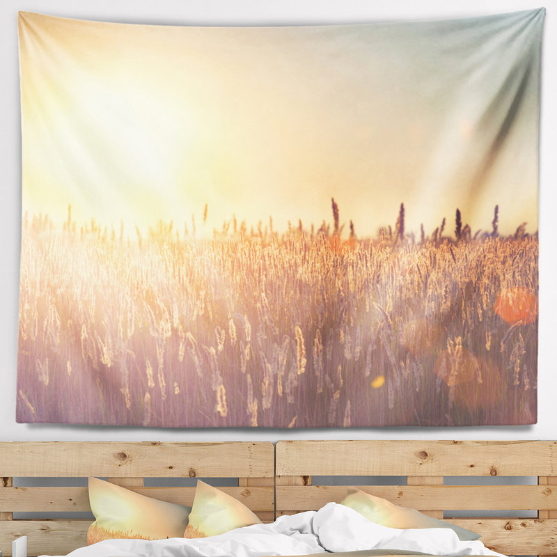 Tapisserie soleil en polyester sous l’éclairage de soleil avec accessoires suspendus inclus, H 32 po x l 39 po