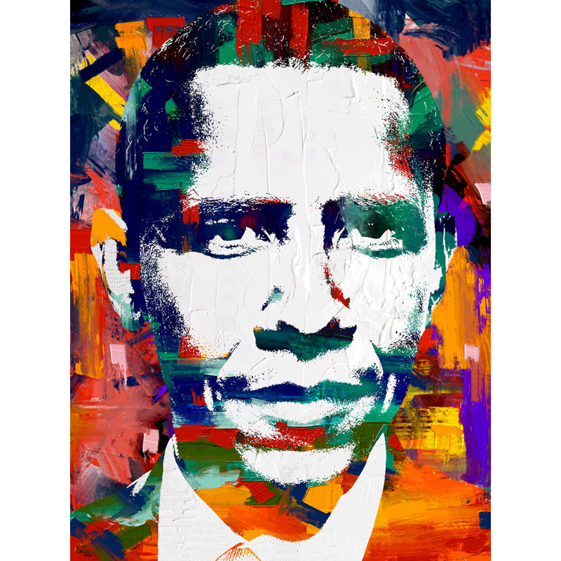 «Barack Obama» par Stephen Chambers, impression sur toile tendue, L 15 po x H 18 po