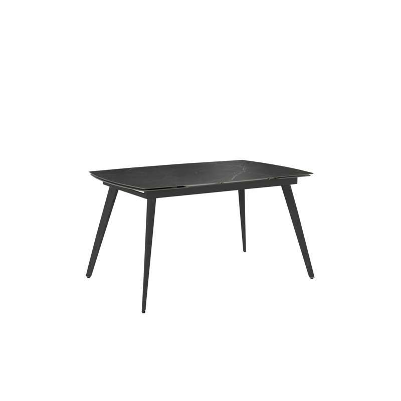 Ursine Extendable Stone Top Metal Base Dining Table