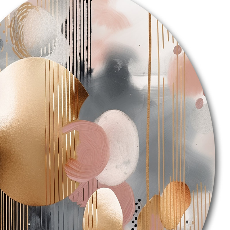 Marbre doux formes et lignes marbrées I - Décoration murale abstraite en métal marbré, H 23 po x l 23 po x P 1 po