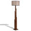 Lampe sur pied tambour en noyer Metropolis