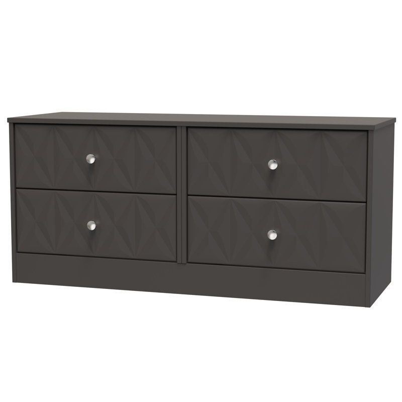 Ceinwen 115cm W 4 - Drawer Chest of Drawers, Graphite
