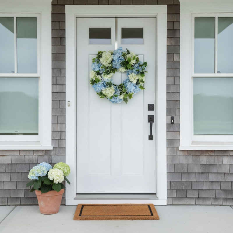 26'' Wreath with Hydrangea and Ivy
