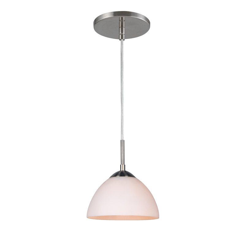 Espalda 1 - Light Single Pendant, Opal, Satin Nickel