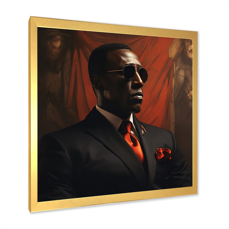 Wesley Snipes Celebrity, reproduction d'art sur toile, H 24 po x l 24 po x P 1 po, Cadre doré à une seule photo