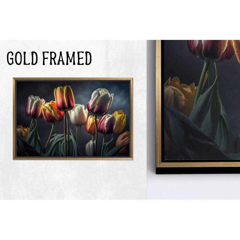 Impression sur toile moderne et moderne: Élégantes fleurs de tulipe, art décoratif 1P, 47,3 po H x 67 po l