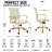 Naudain Leather Office Chair – Modern Executive Swivel Task Chair with Wheels, Adjustable Height & Padded Arms for Desk or Conference Room-132200685-53751975