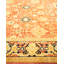Tapis unique noué à la main orange / beige / bleu marine 7 pi 10 po x 9 pi 8 po Keller