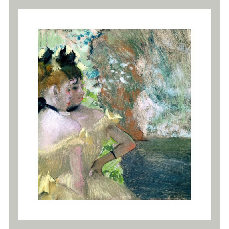 «Dancers in the Wings» (pastel sur papier) par Edgar Degas, impression giclée encadrée, H 25,47 po x l 23,5 po