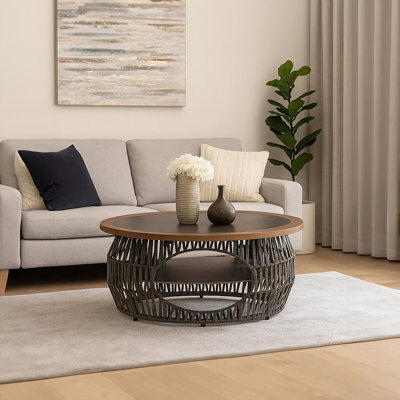 Kendal Drum Coffee Table with Storage