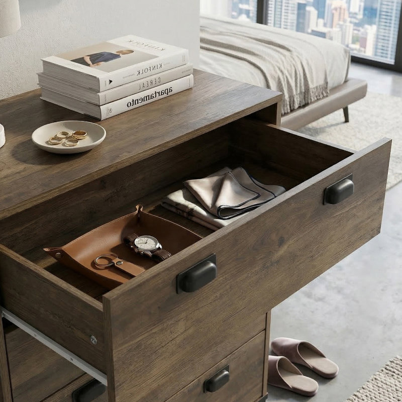 Laurence 4 - Drawer Chest of Drawers, Knotty Oak