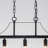 33" Modern Farmhouse 5-Light Oval Clear Glass Linear Kitchen Island Chandelier