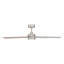 Ventilateur de plafond moderne d'intérieur / extérieur recouvert en nickel brossé de 52 po avec DEL intégrée 3000K Cory-529630463-529630453