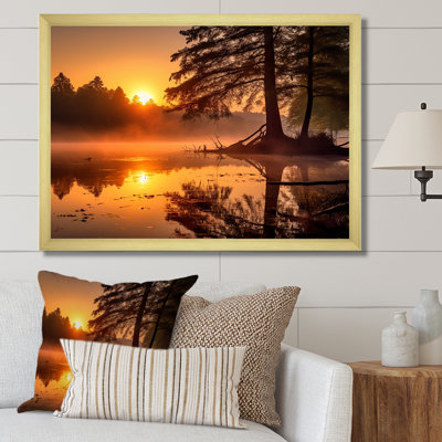 «Majestic Sunrise Over The Lake IV», reproduction sur toile