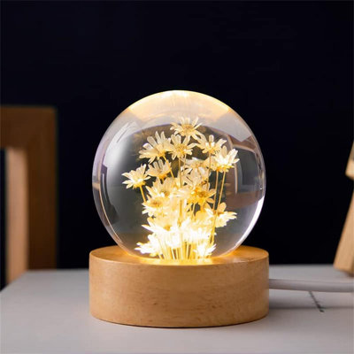 Flower Crystal Ball Night Light