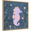 «Seahorse and Turtle Blue I» par Hartworks, reproduction d'art sur toile encadrée-109469864