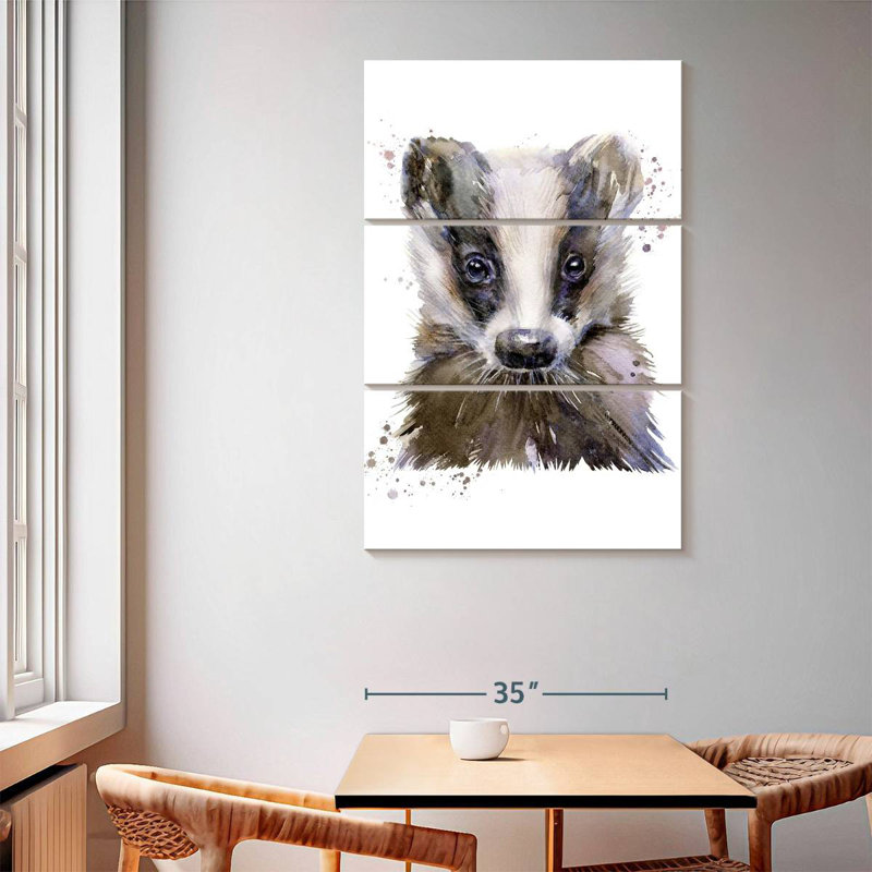 Brampt Badger Portrait, 65" H x 42" W
