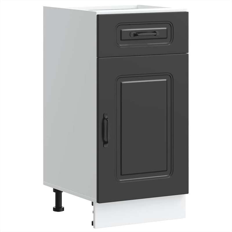 Kitchen Base Cabinet Kalmar Engineered Wood, 81.5cm H x 40cm W x 46cm D, Black
