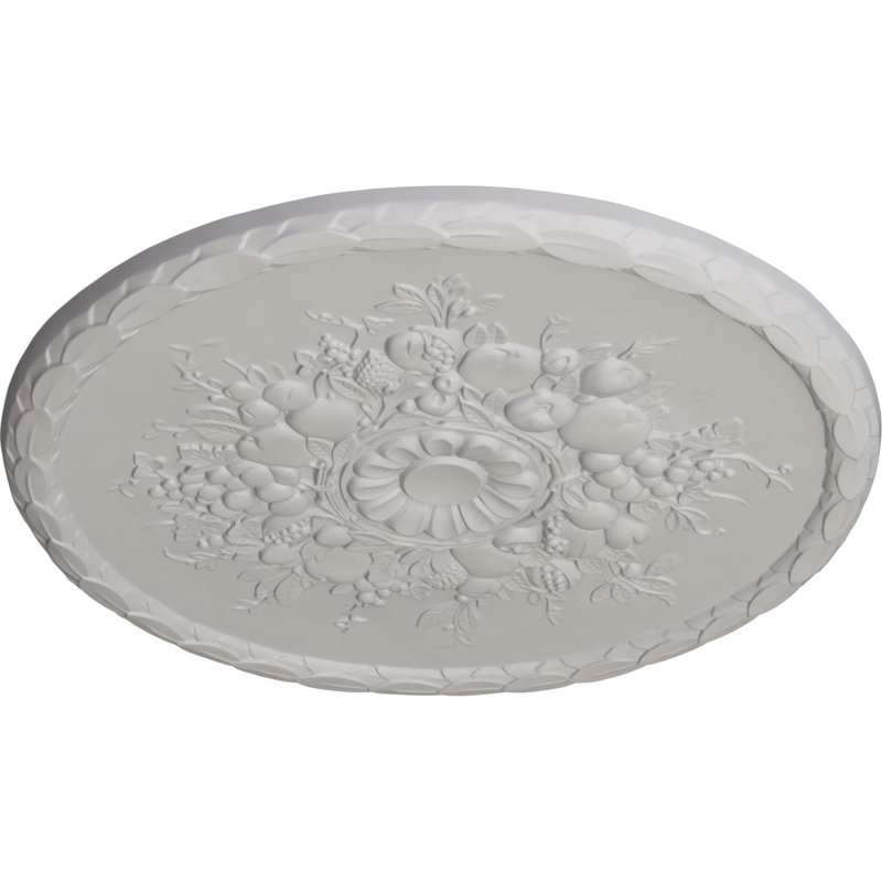 Médaillon de plafond Endurathane Bellona, P 23 5/8 po x P 3 5/8 po x P 1 1/8 po (convient aux auvents jusqu'à 3 5/8 po), fini étain peint à la main